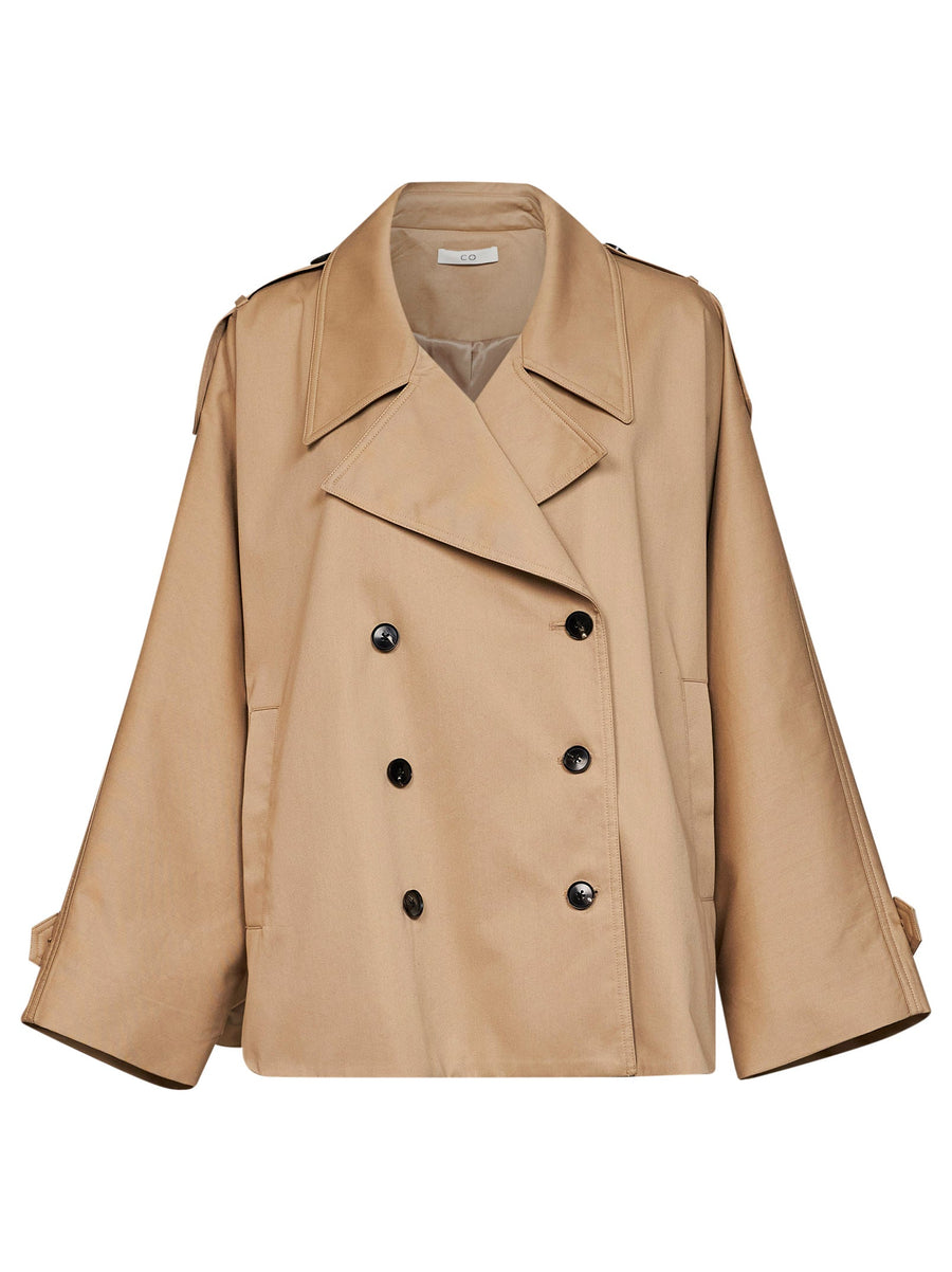 Trench Coat Dolman Cotton Twill Beige & Raincoats