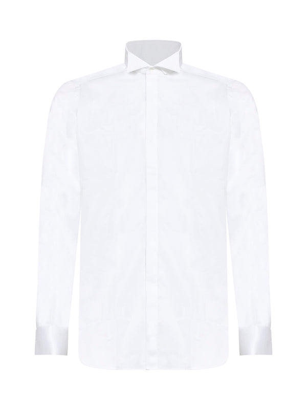 Shirt Wing-Collar White Cotton