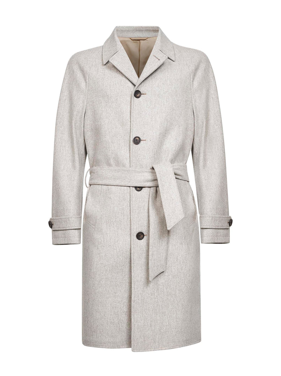 Belted Coat Sand Beige Wool