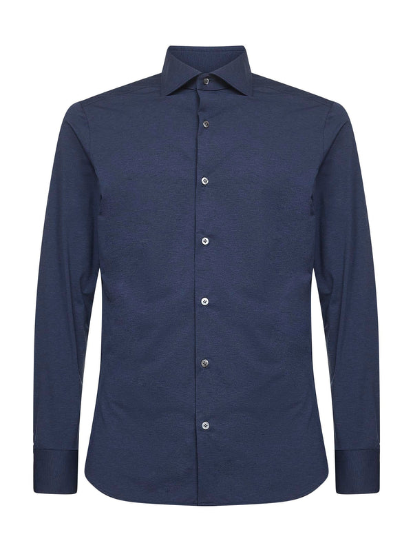 Shirt Blue Stretch Jersey Polyamide