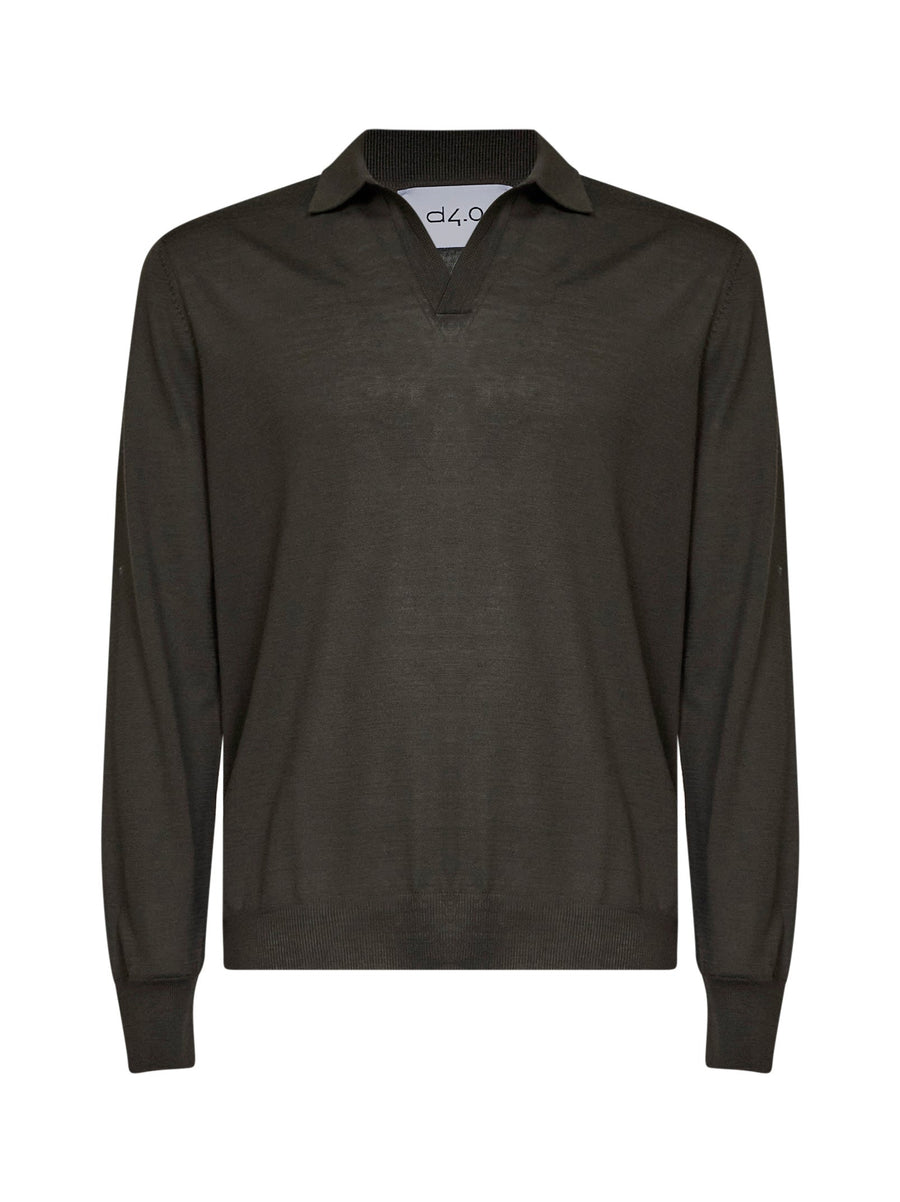 Polo Shirt Virgin Wool Green