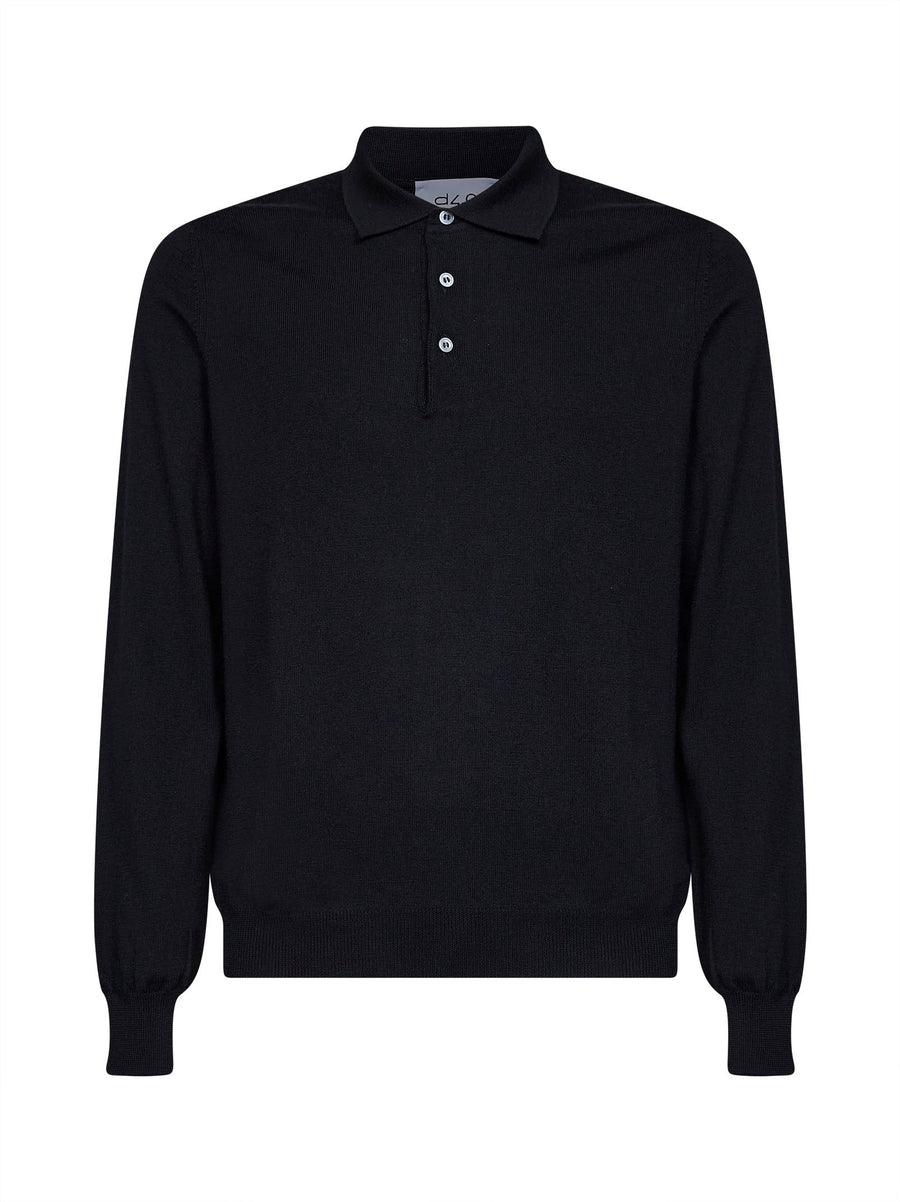 Polo Shirt Virgin Wool Black