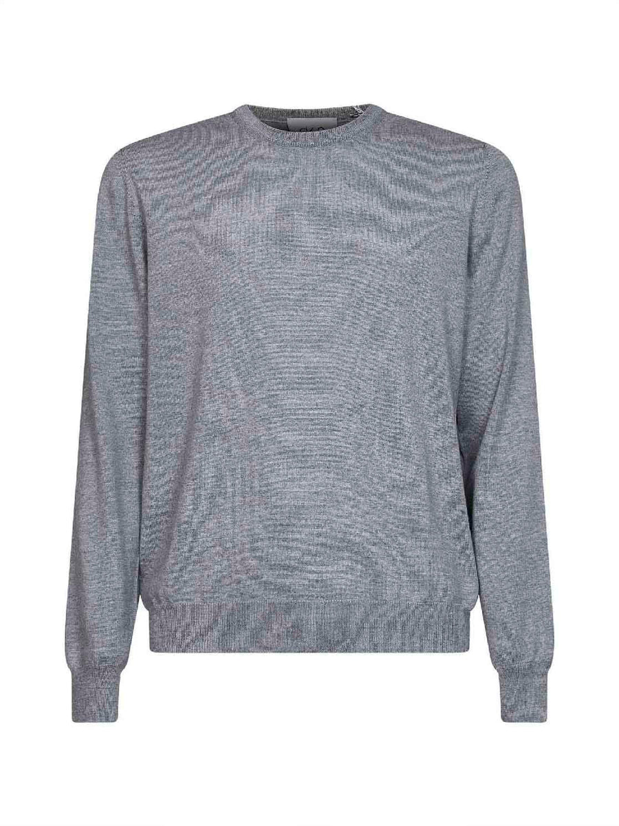 Crewneck Sweater Virgin Wool Light Grey
