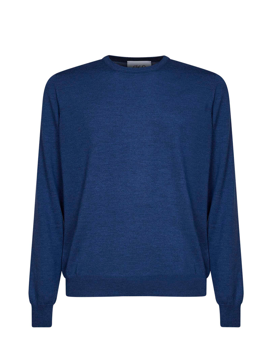 Crewneck Sweater Virgin Wool Blue