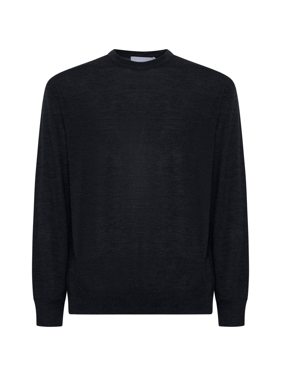 Crewneck Sweater, Grey Virgin Wool
