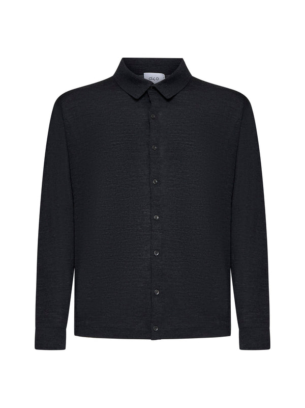 Knit Shirt Virgin Wool Grey