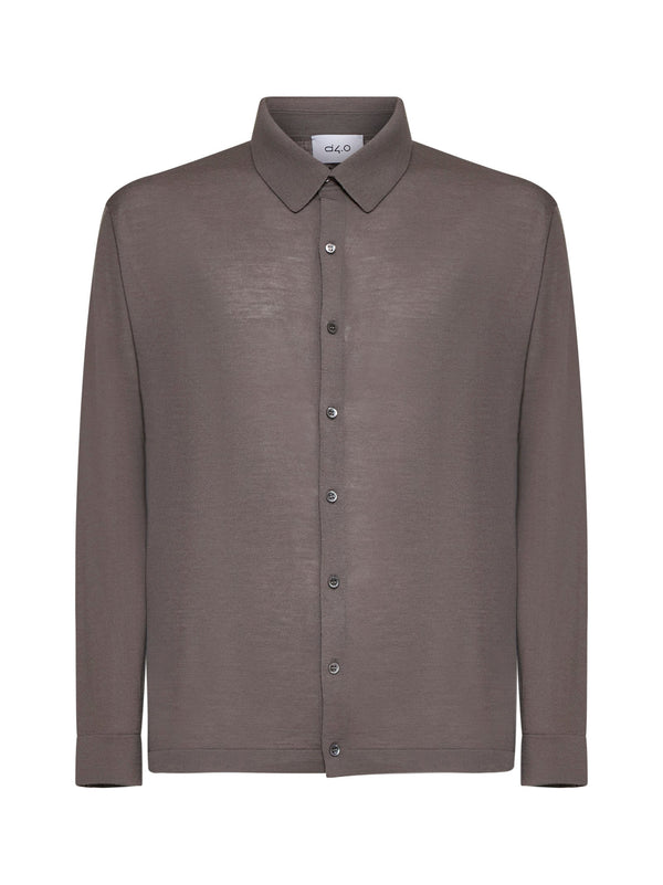 Knit Shirt Virgin Wool Grey