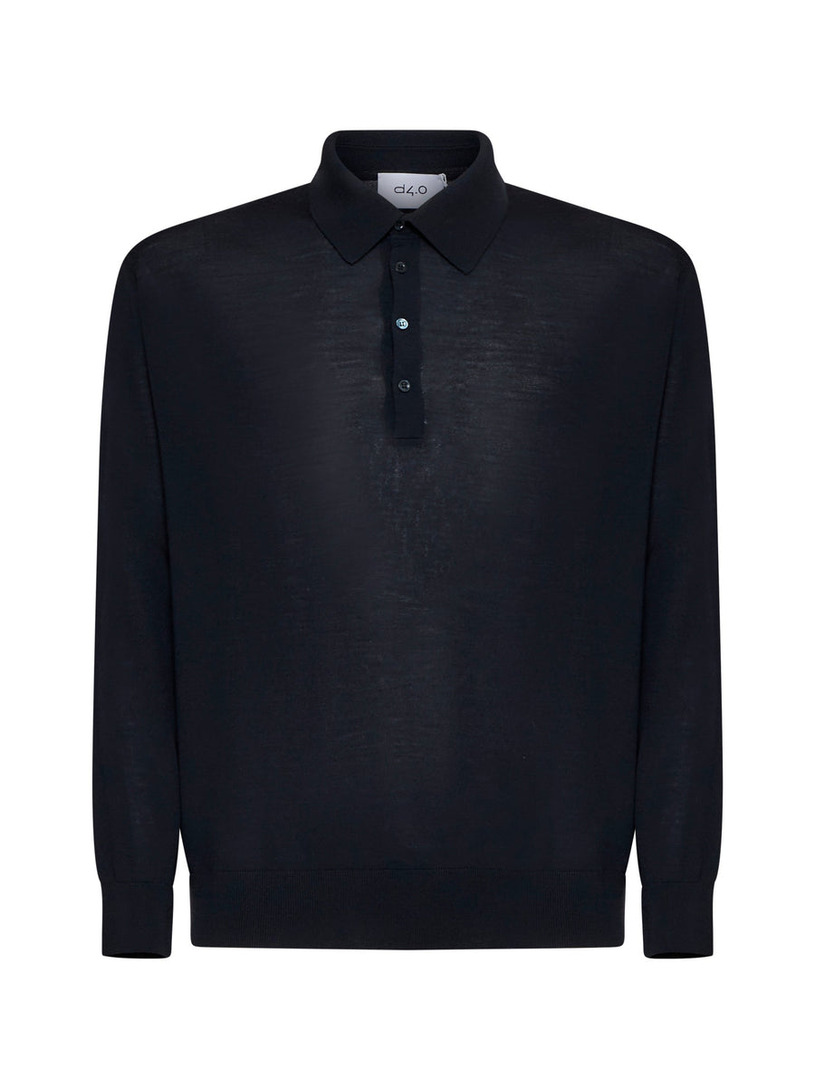 Knit Shirt Virgin Wool Blue