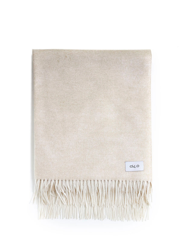 Fringed Scarf Beige Cashmere / Silk