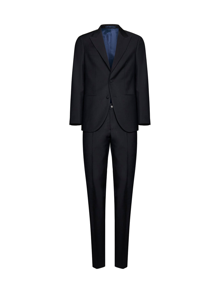 Single-Breasted Wool Suit Black Virgin Suits