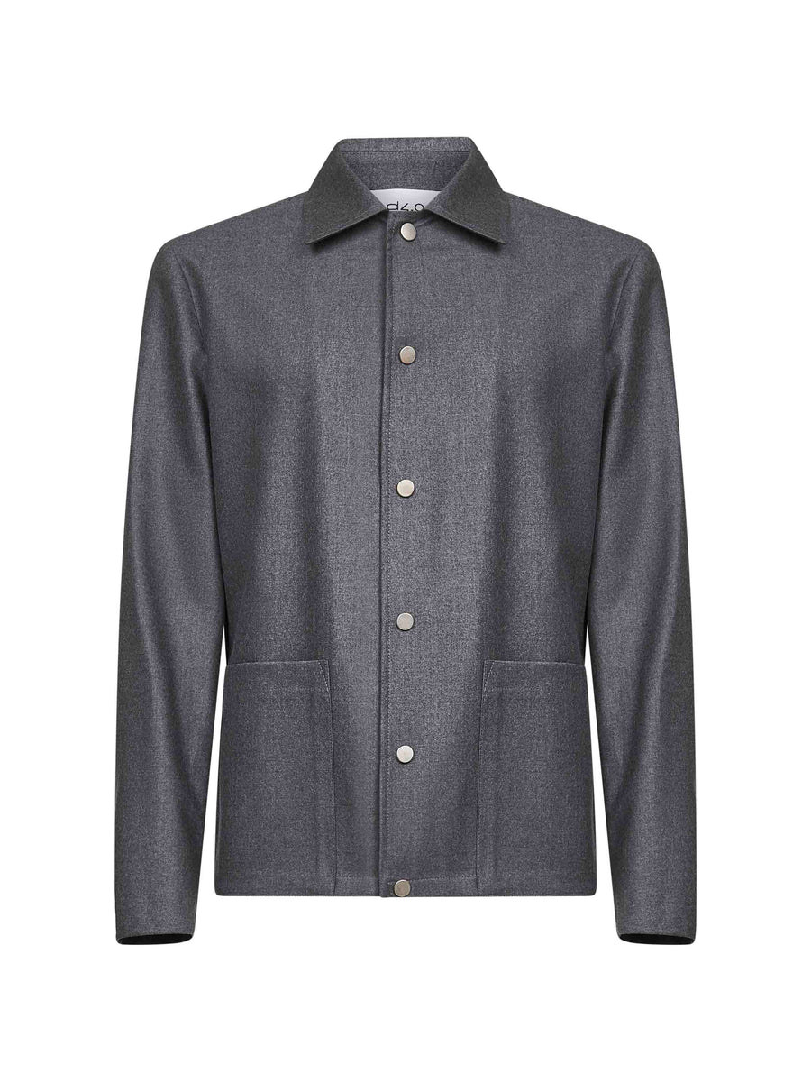 Chore Jacket Grey Virgin Wool Bomber