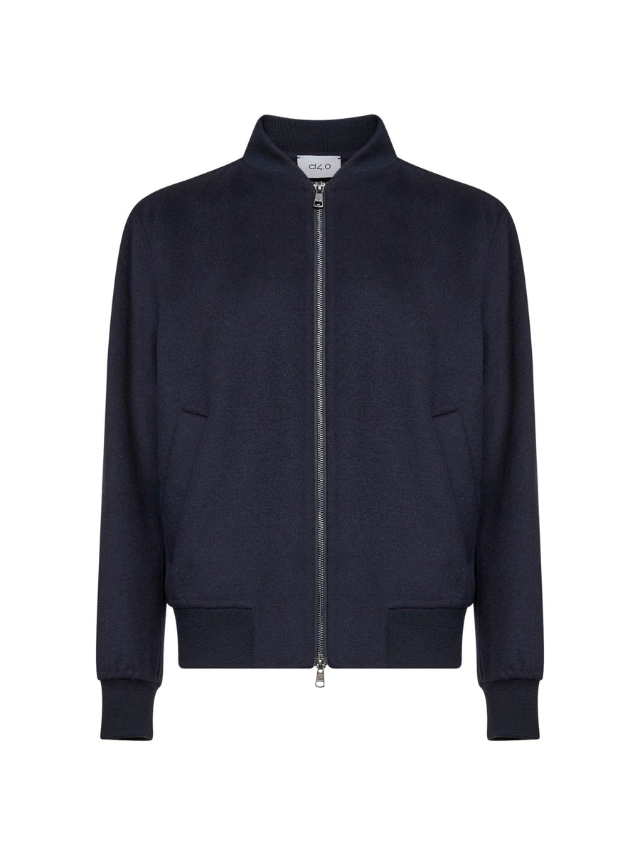 Bomber Jacket Blue Wool