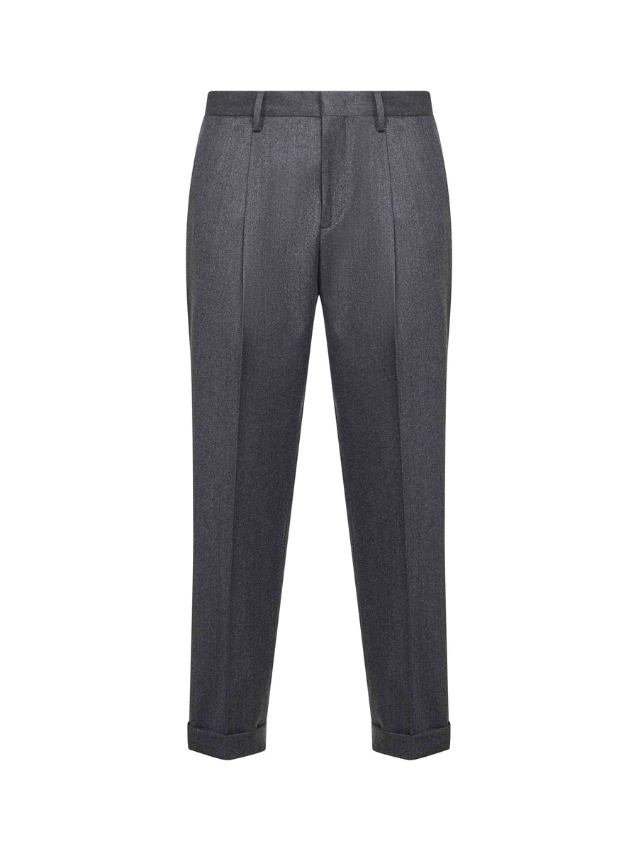 Trousers Tiberio Grey Virgin Wool