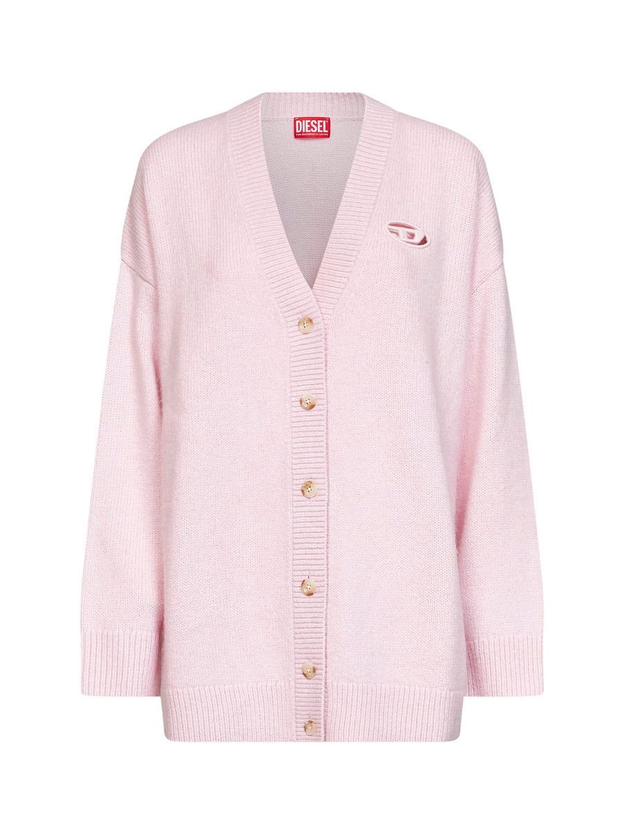 Cardigan M-Areela Pink Wool Blend Cardigans