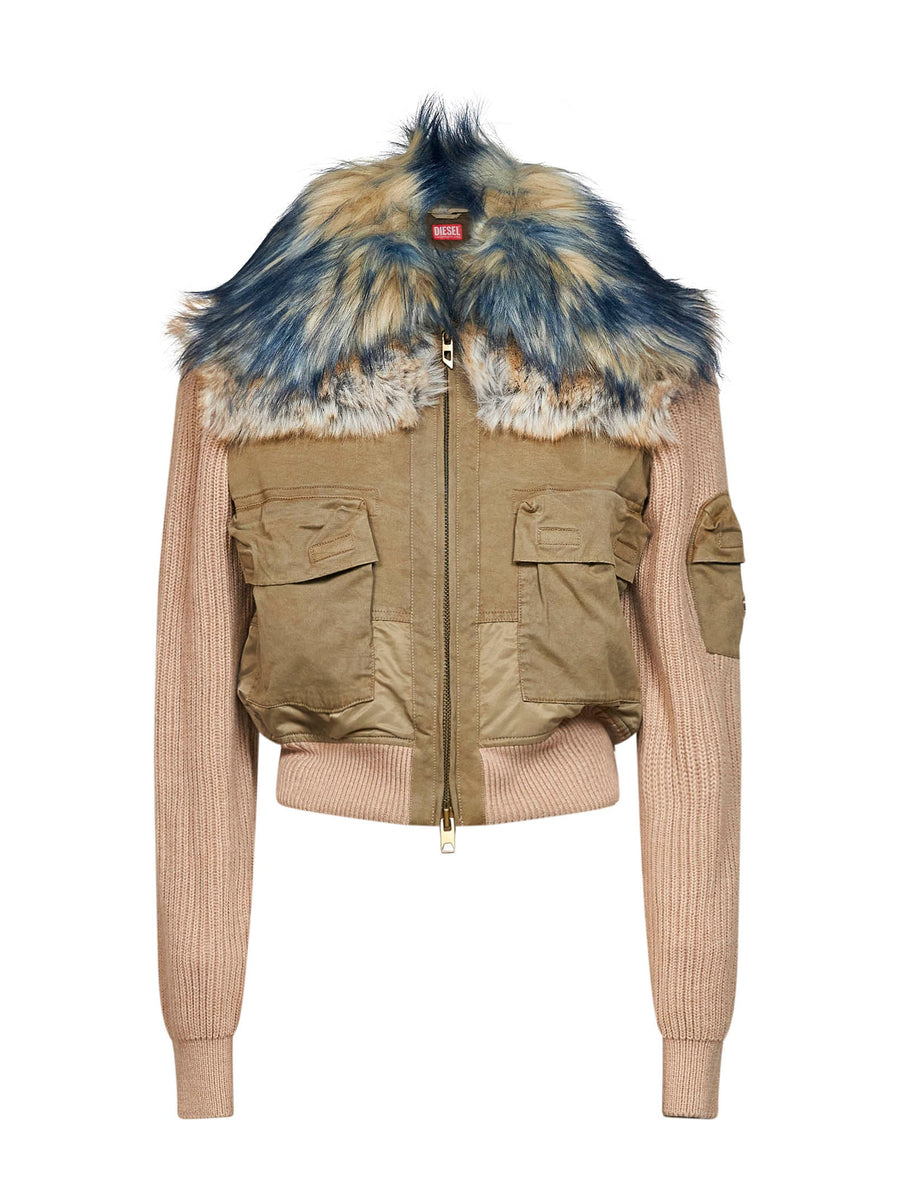 Bomber Jacket G-Ustav Beige Cotton