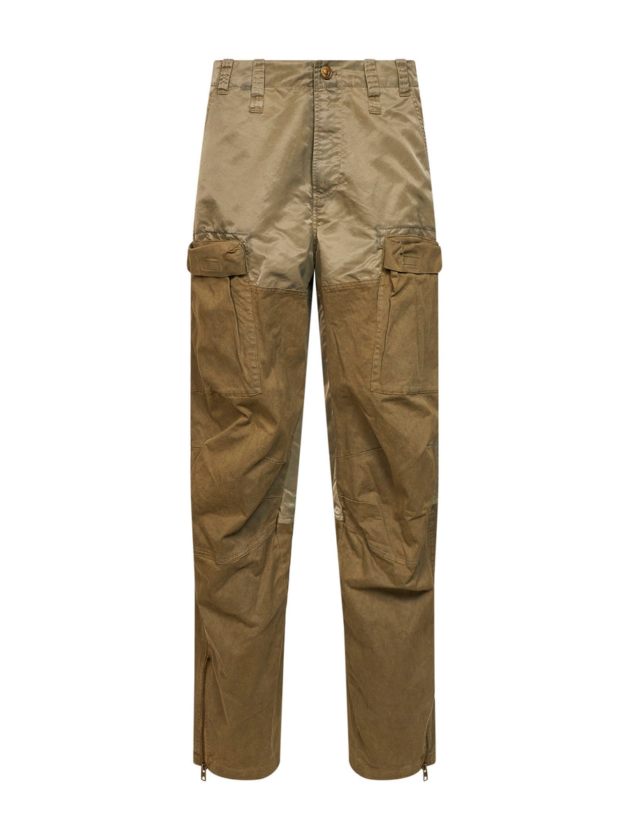 Cargo Trousers P-Parker Beige Cotton