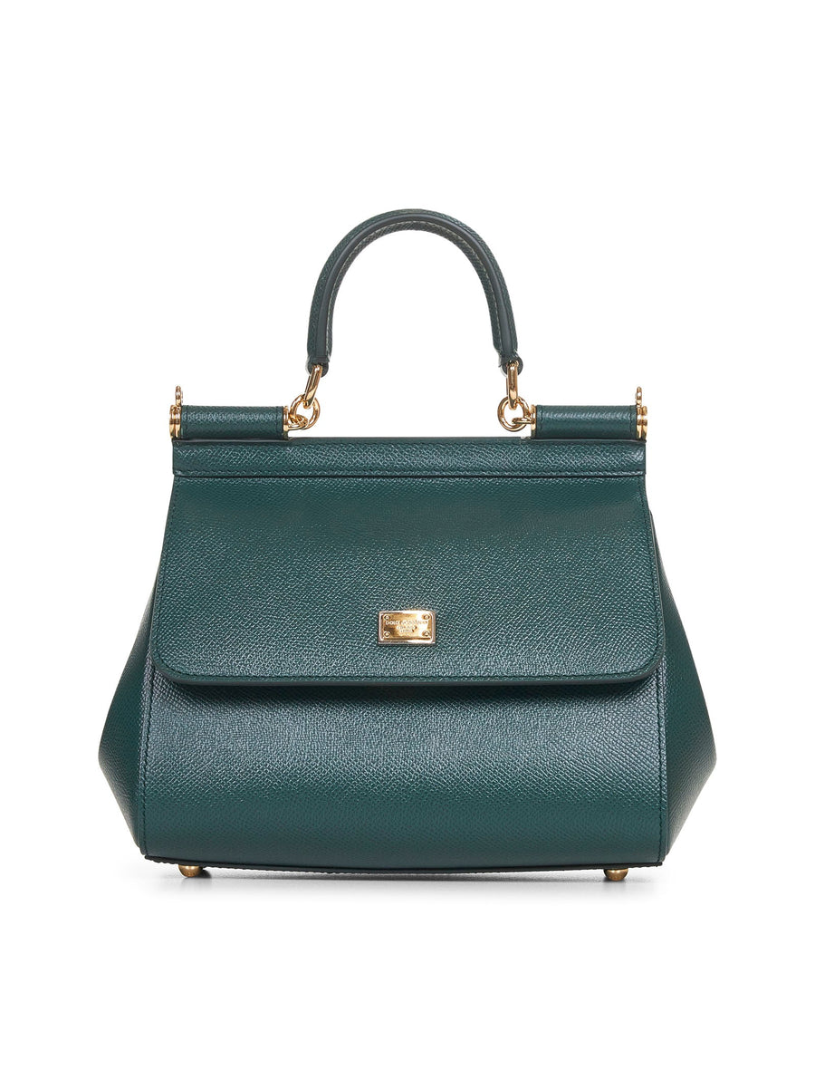 Handbag Sicily Green Calf Leather Handbags