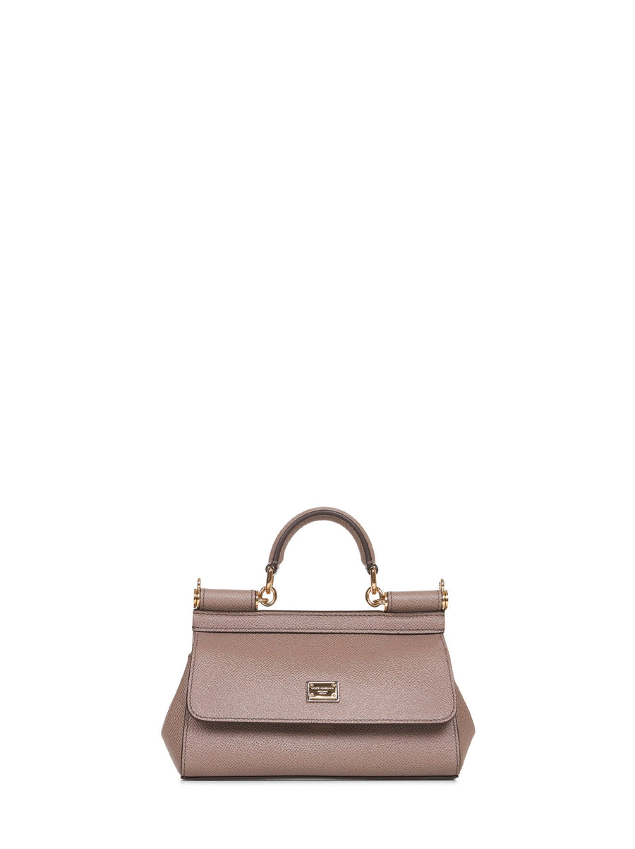Handbag Sicily Taupe Mud Calf Leather Handbags