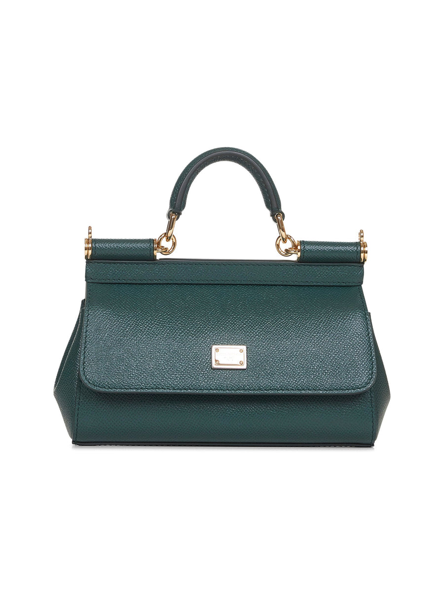 Handbag Sicily Green Calf Leather Handbags