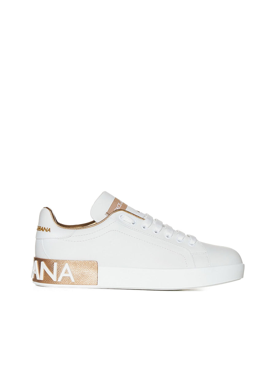 Sneakers Portofino White Calfskin Calf Leather Trainers