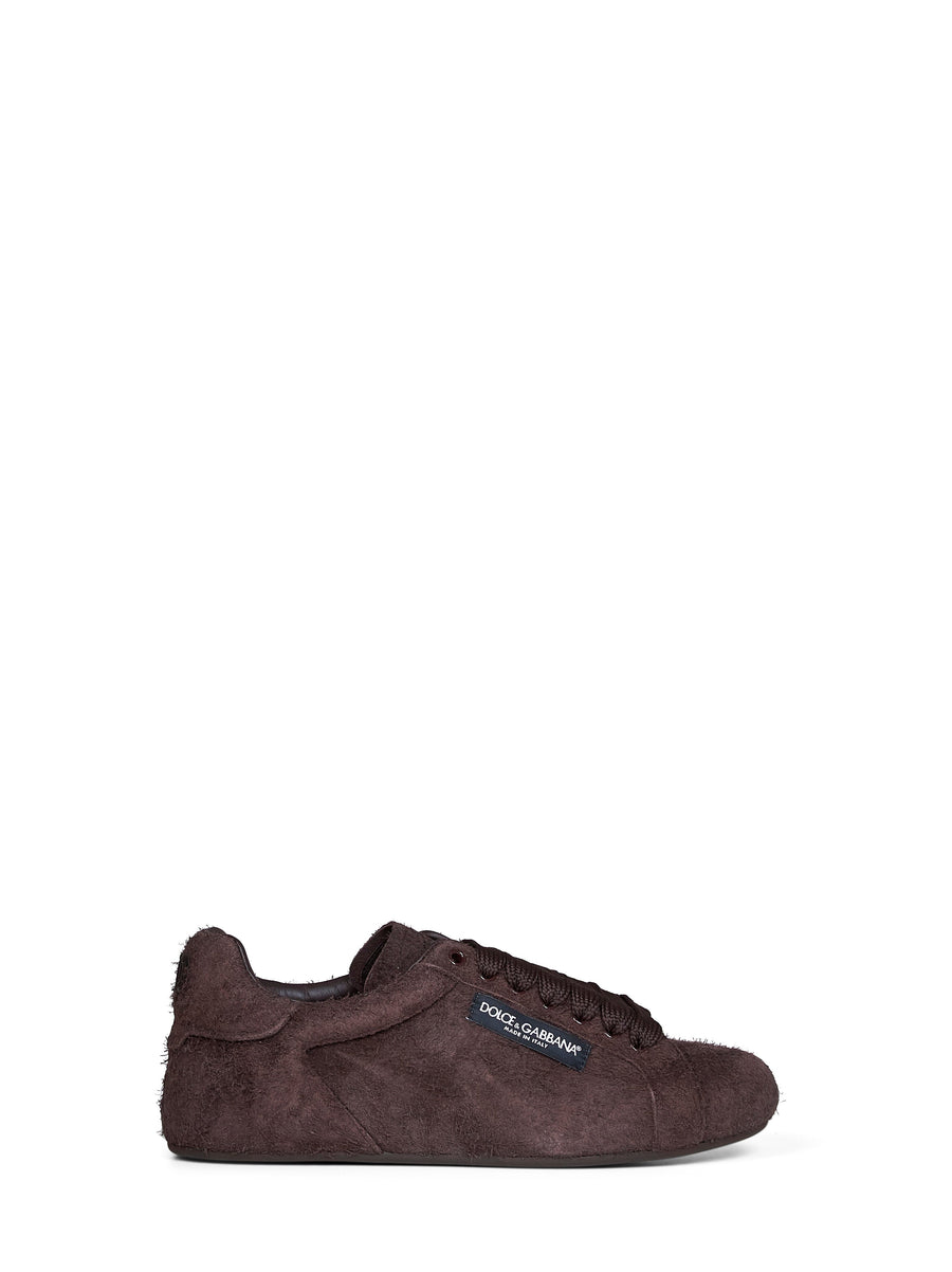 Sneakers Portofino Soft Dark Brown Suede Calf Leather Trainers