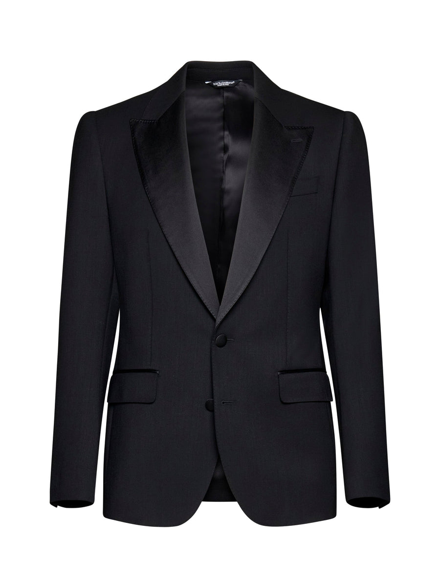 Tuxedo Blazer Sicilia Black Wool Jacket