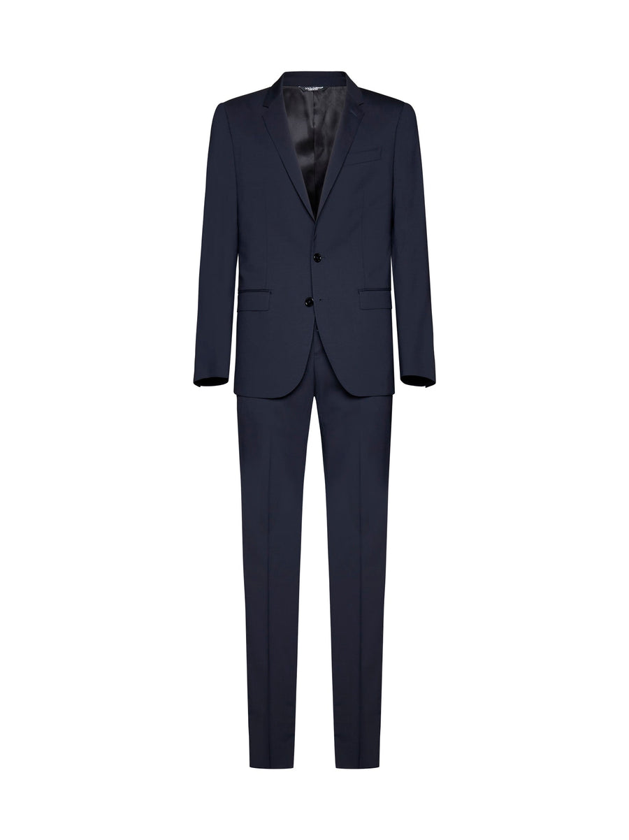 Single-Breasted Suit Blue Virgin Wool Suits