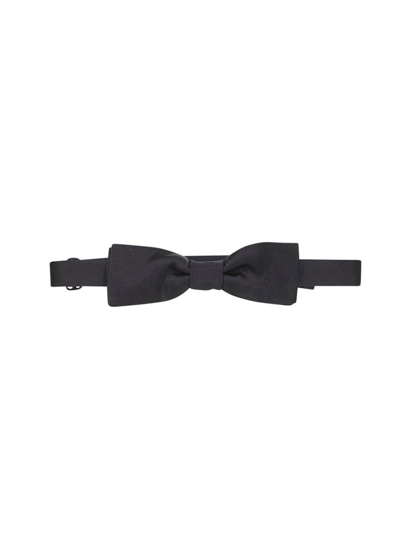 Bow Tie Black Silk Satin Ties &