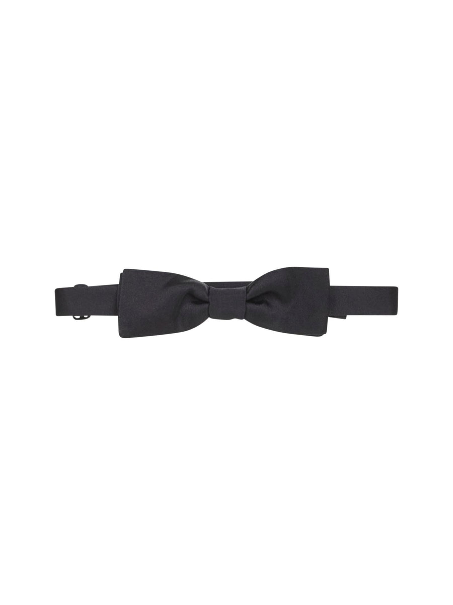 Bow Tie Black Silk Satin Ties &