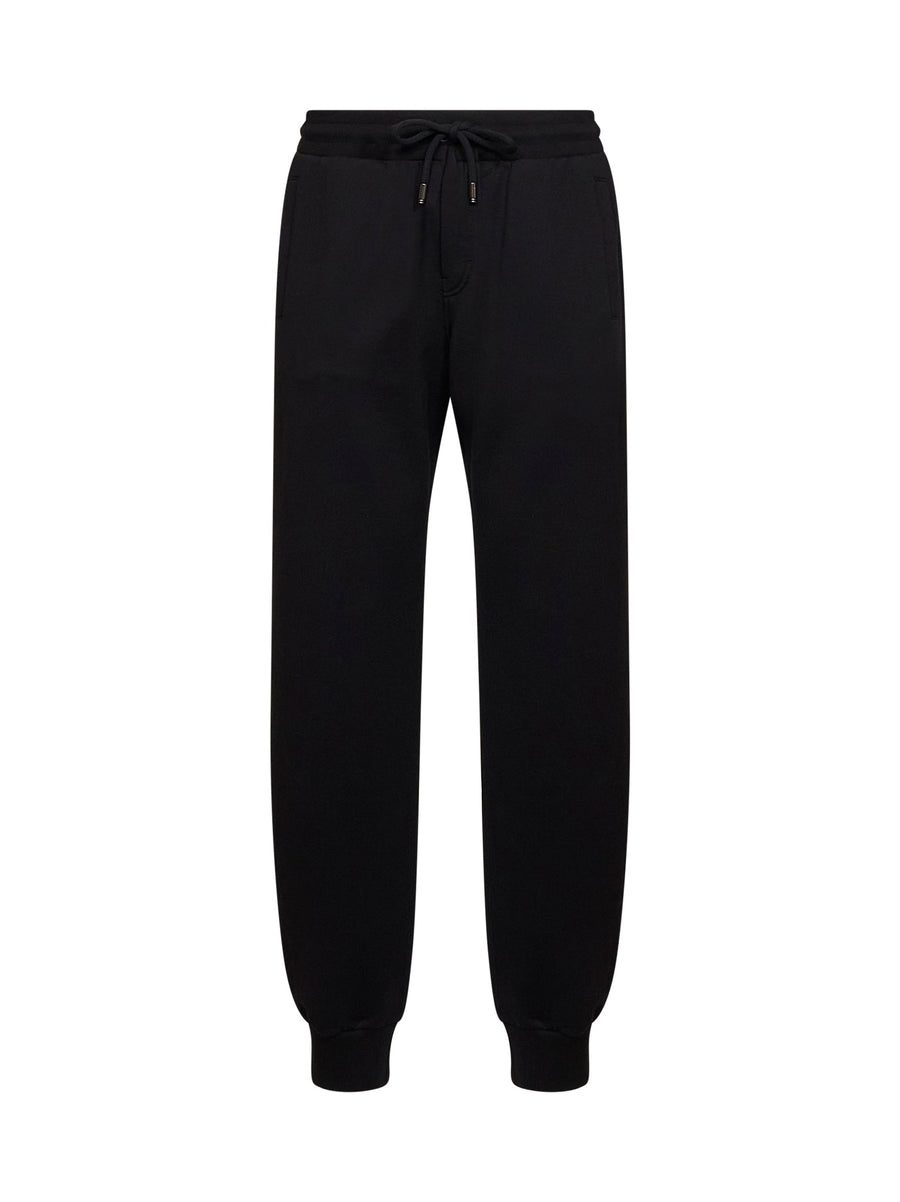 Sweatpants Cotton Fleece Black Trousers
