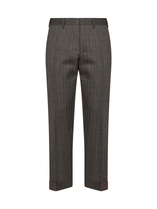 Tailored Trousers Philip Cement Wool Brown