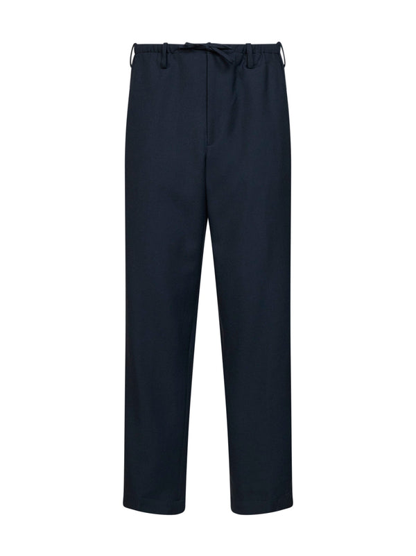 Trousers Penny Straight-Leg Blue Wool