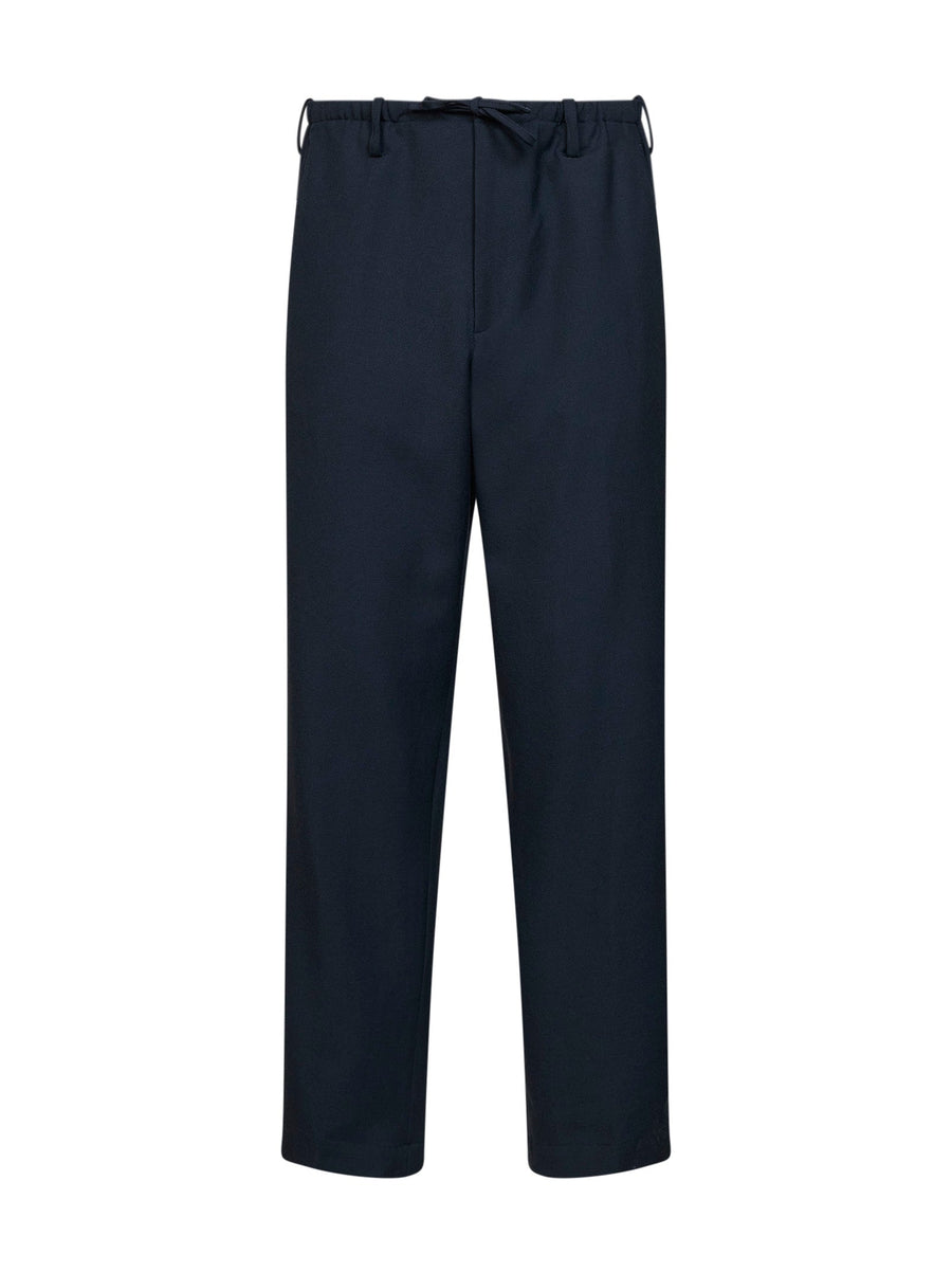 Trousers Penny Straight-Leg Blue Wool