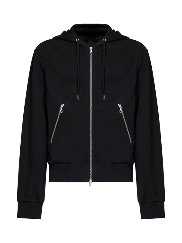 Zip-Up Hoodie Harrino Wool Black Sweatshirts