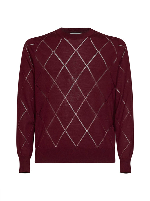 Sweater Murton Burgundy Wool