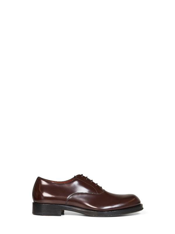 Leather Derby Shoes Brown Calf Lace-up