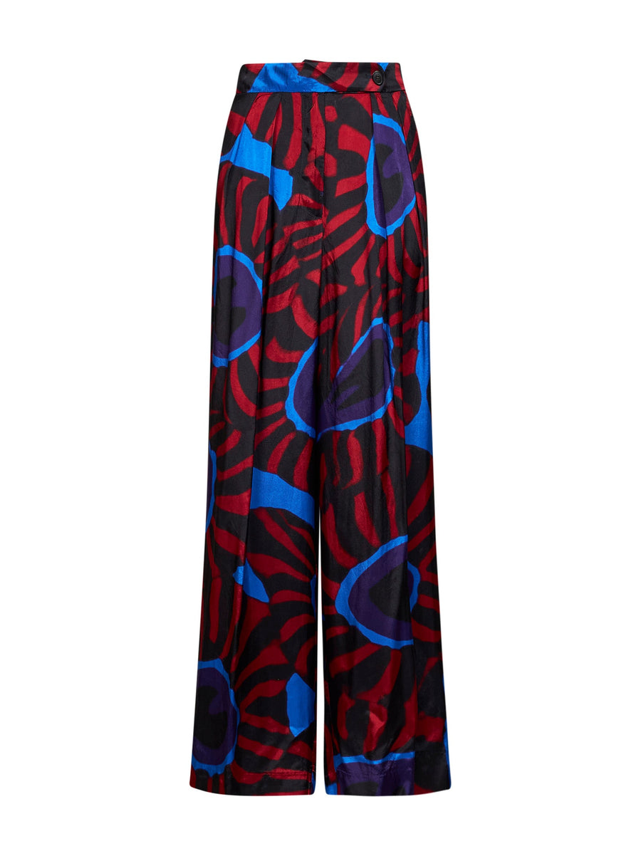 Trousers Pamplona Marbled Clay Multicolour Canvas