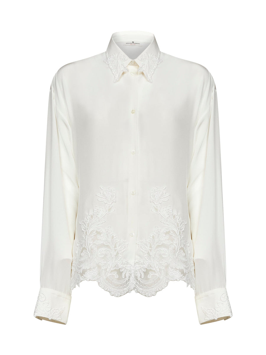 Shirt Silk Crêpe De Chine White