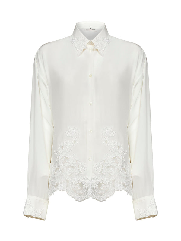 Shirt Silk Crêpe De Chine White