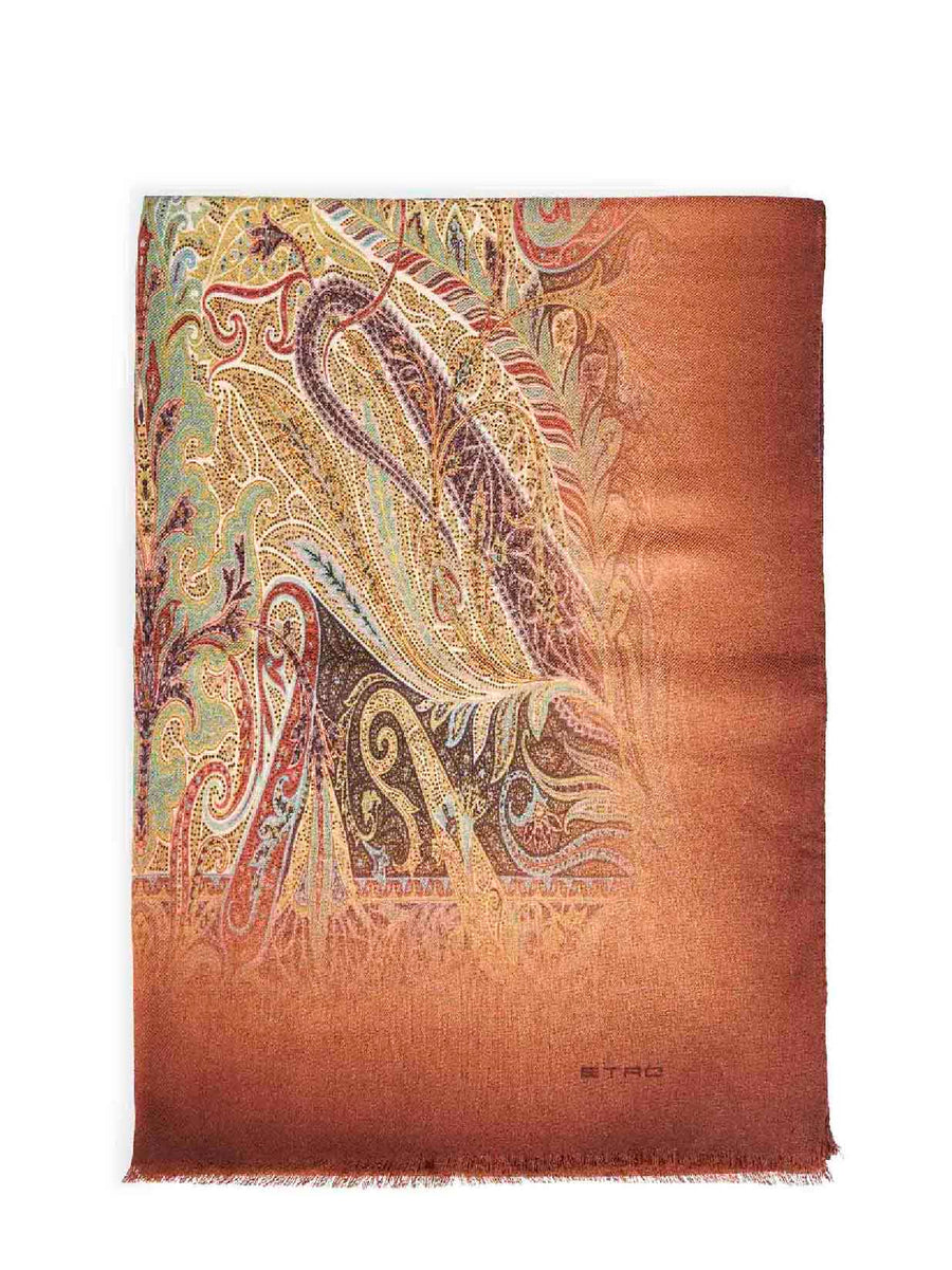 Scarf Paisley Wool Multicolour