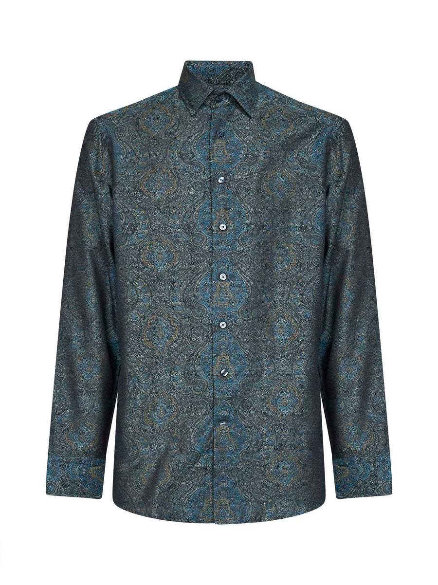 Cotton Jacquard Shirt Multicolour