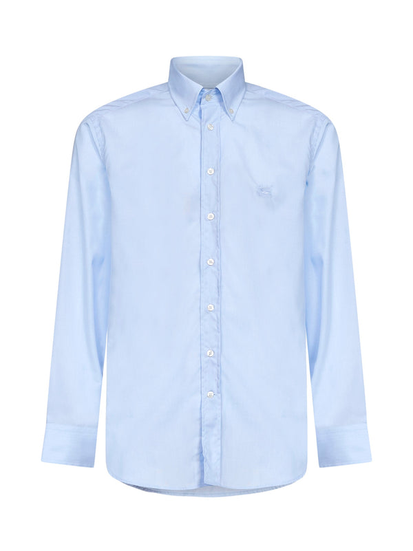 Cotton Button-Down Shirt Light Blue
