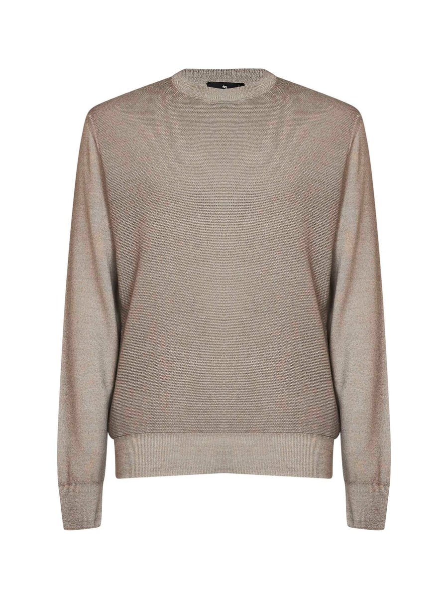 Wool Sweater Two-Tone Mud