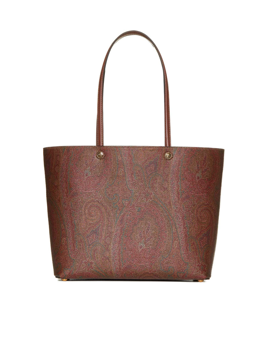 Medium Tote Bag Paisley Jacquard Multicolour Cotton Shoulder