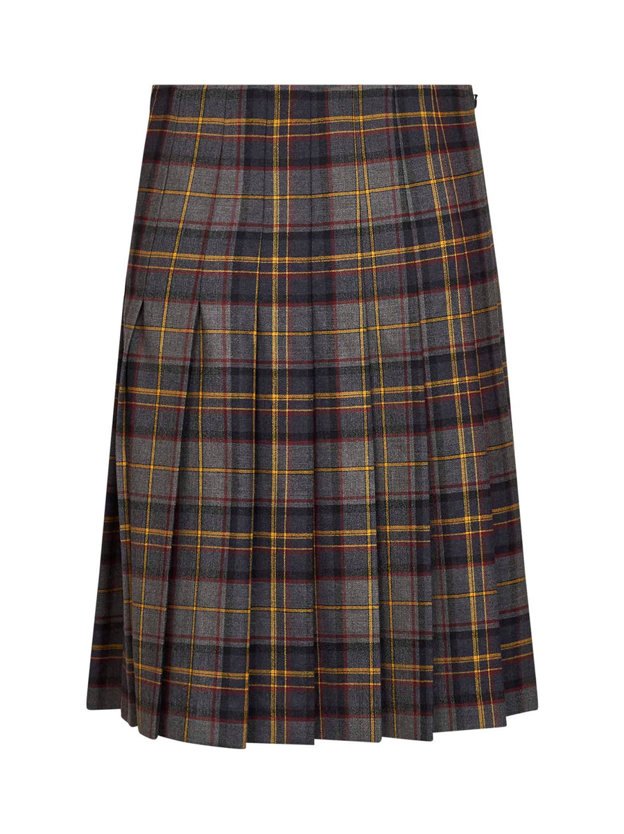 Pleated Wool Skirt Multicolour