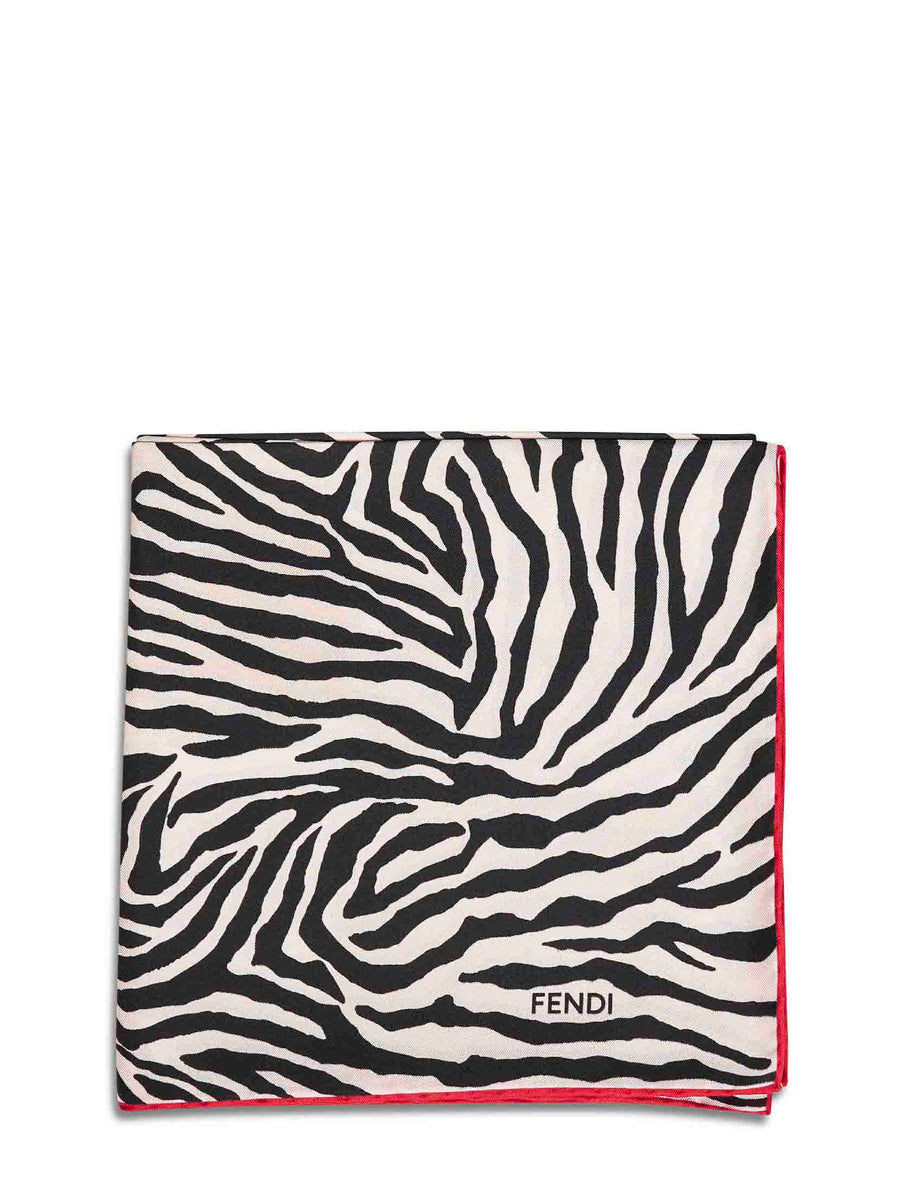 Silk Scarf Tiger Animalier Multicolour