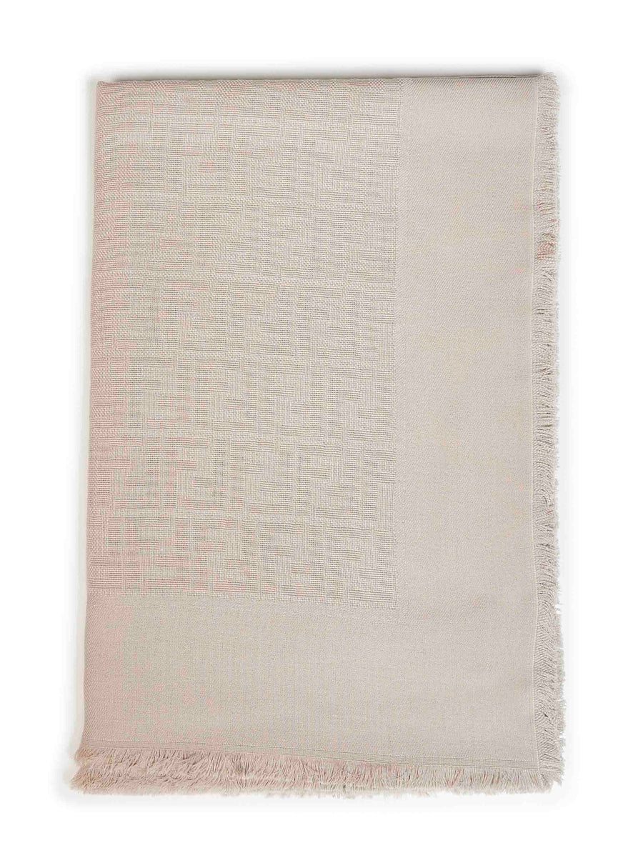 Shawl Ff Taupe Cotton Scarf