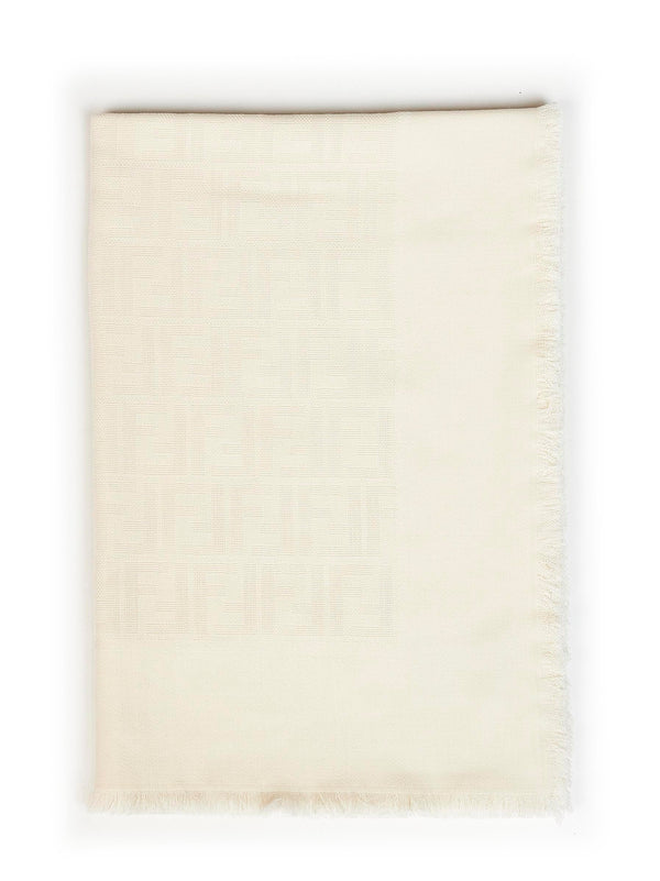 Square Shawl Ivory Cotton Scarf