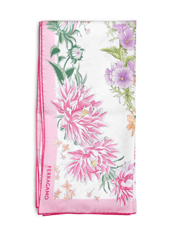 Silk Scarf Primavera Print Multicolour