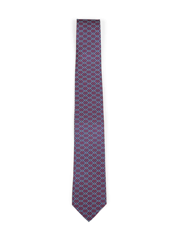 Tie Zelig Silk Twill Navy-Red Multicolour Ties & Bow